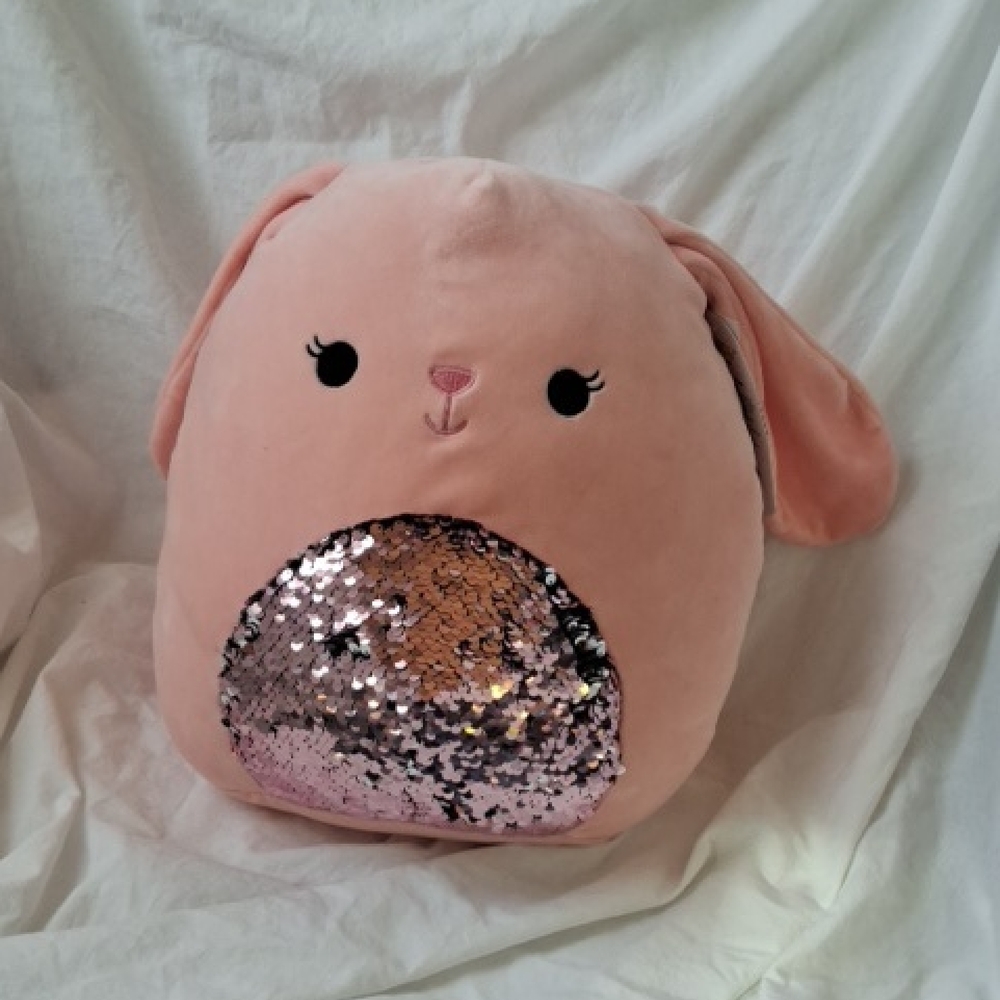 Squishmallows 12" Bop the Bunny with Sequin Belly, NWT